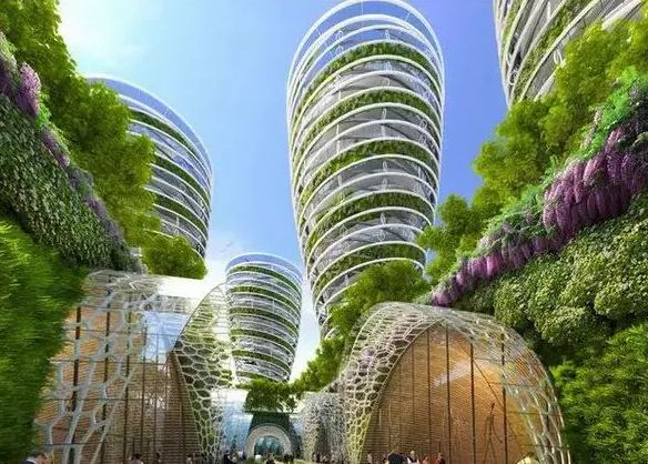 智能建筑步入綠色環(huán)保階段。效果圖